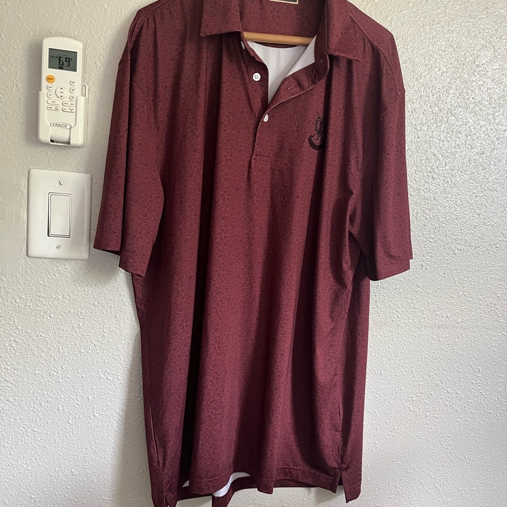 Elegant Burgundy Polo Shirt for Men